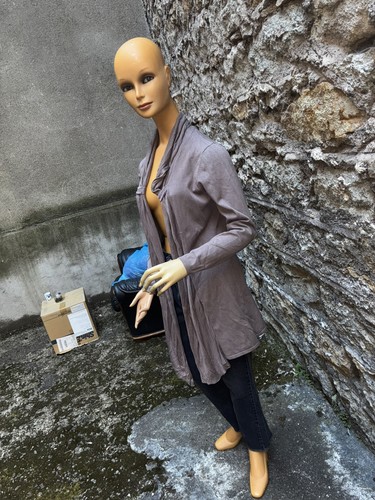 Gilet femme taupe col drapé - femme,