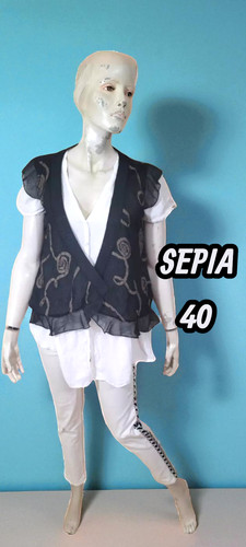 Sepia taille superbe gilet - sepia,