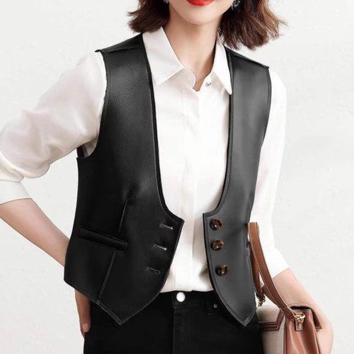 Gilet similicuir pour - gilet,