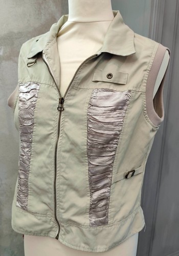Gilet sans manches beige